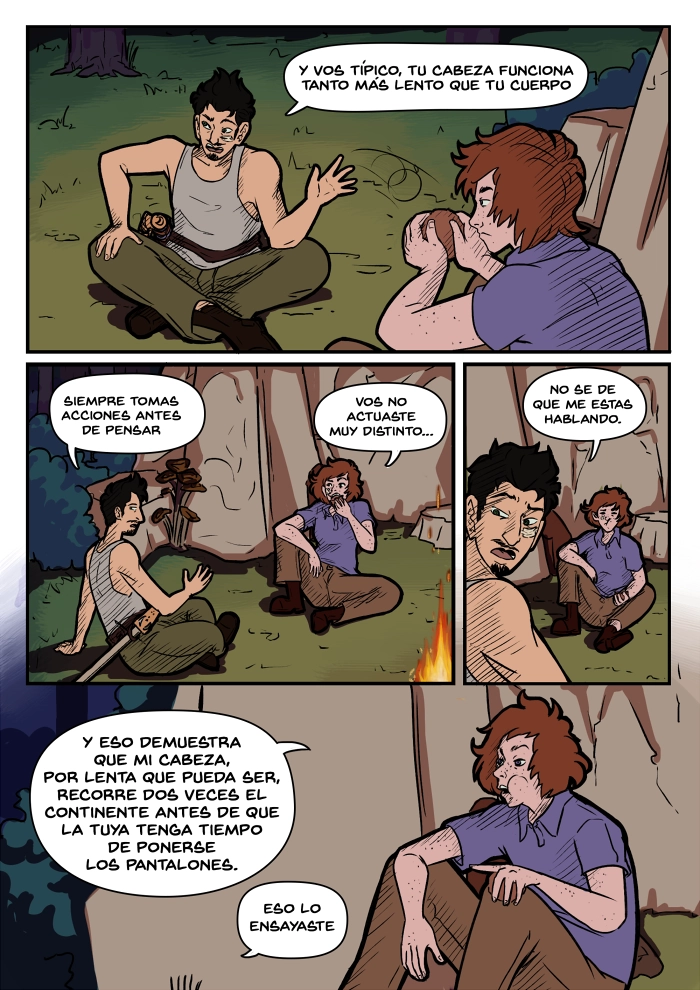 Pagina del cómic. La transcripción completa del contenido se encuentra debajo.