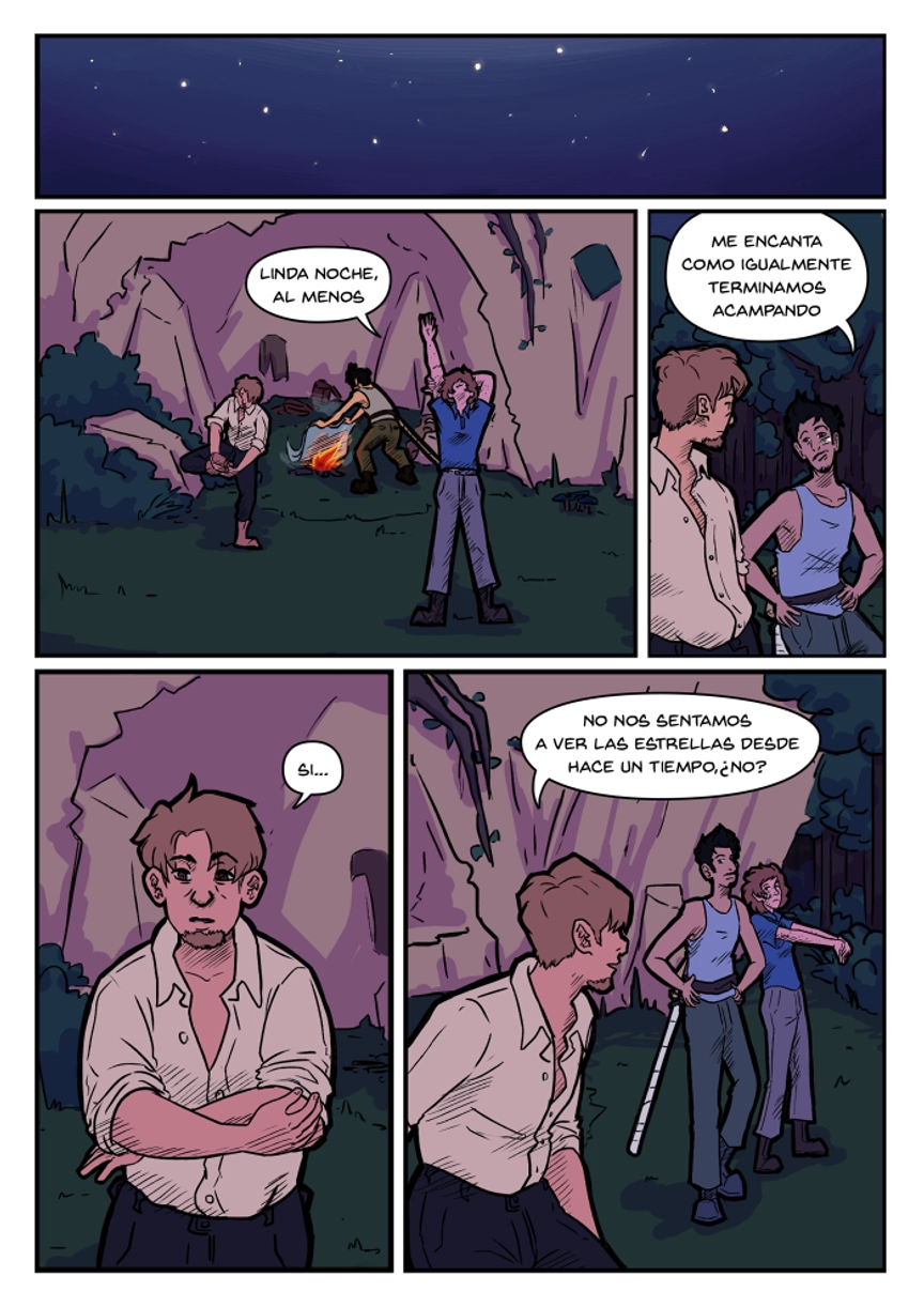 Pagina del cómic. La transcripción completa del contenido se encuentra debajo.