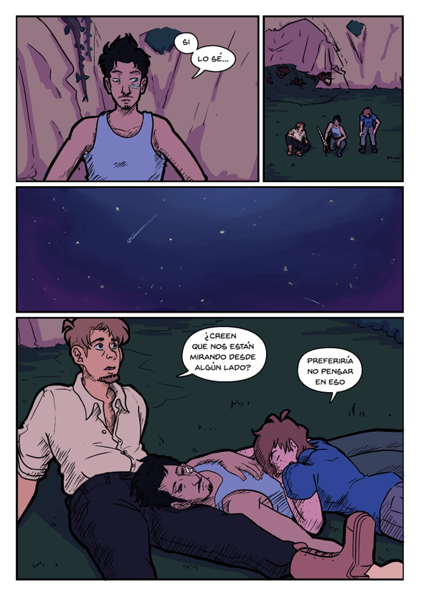 Pagina del cómic. La transcripción completa del contenido se encuentra debajo.