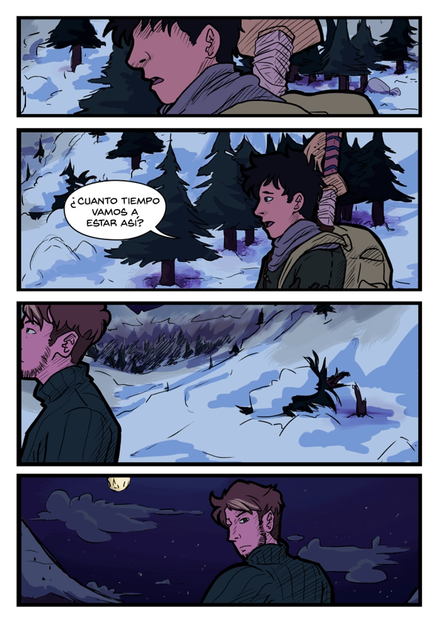Pagina del cómic. La transcripción completa del contenido se encuentra debajo.