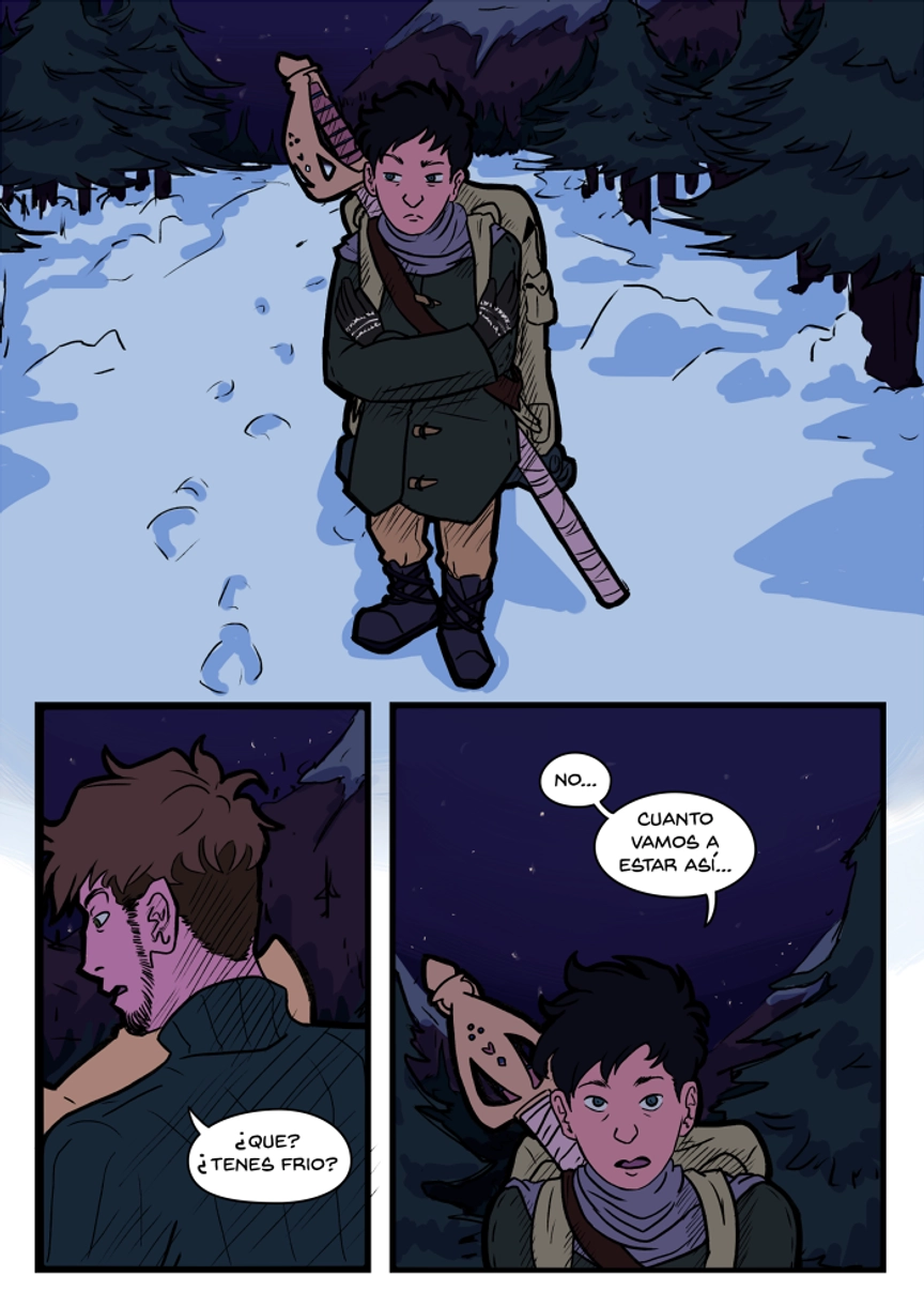 Pagina del cómic. La transcripción completa del contenido se encuentra debajo.