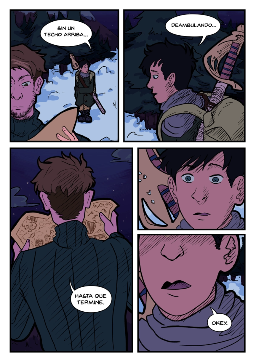 Pagina del cómic. La transcripción completa del contenido se encuentra debajo.