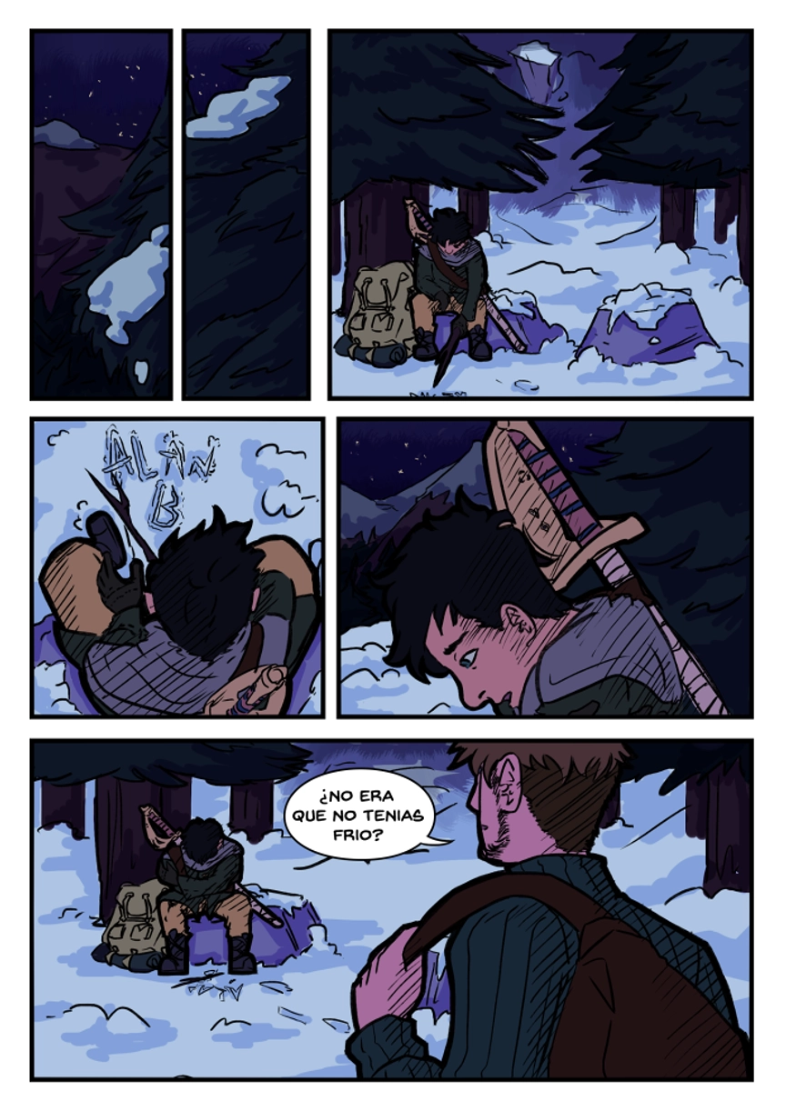 Pagina del cómic. La transcripción completa del contenido se encuentra debajo.