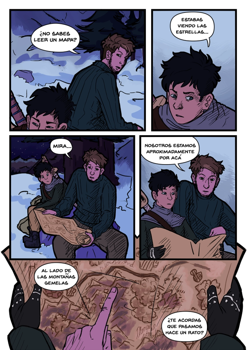 Pagina del cómic. La transcripción completa del contenido se encuentra debajo.