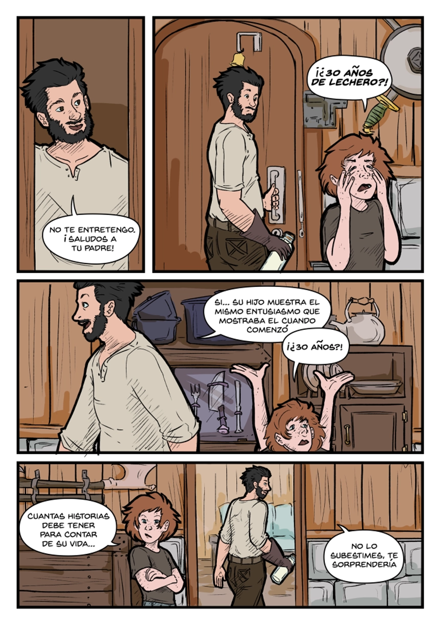 Pagina del cómic. La transcripción completa del contenido se encuentra debajo.