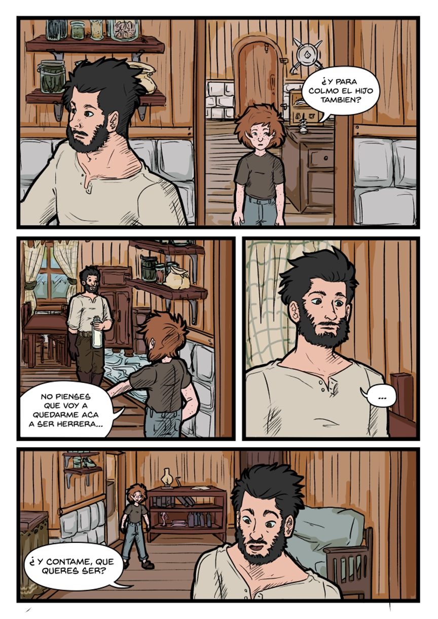 Pagina del cómic. La transcripción completa del contenido se encuentra debajo.