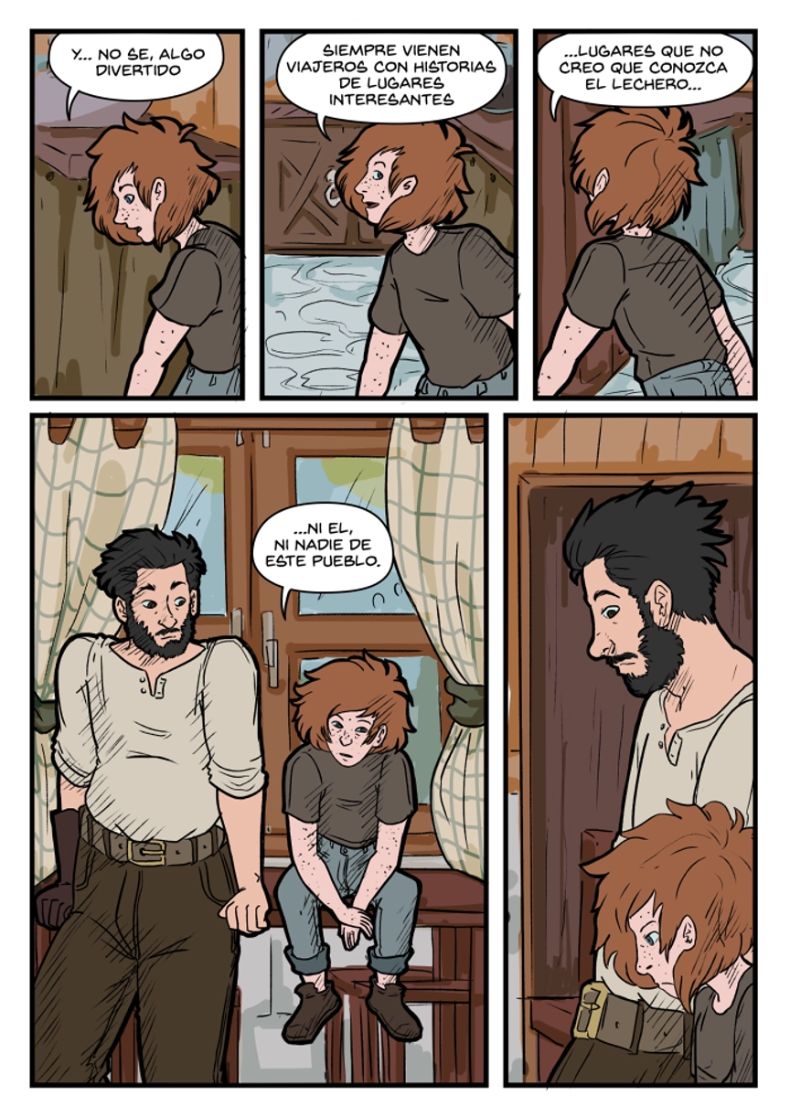 Pagina del cómic. La transcripción completa del contenido se encuentra debajo.