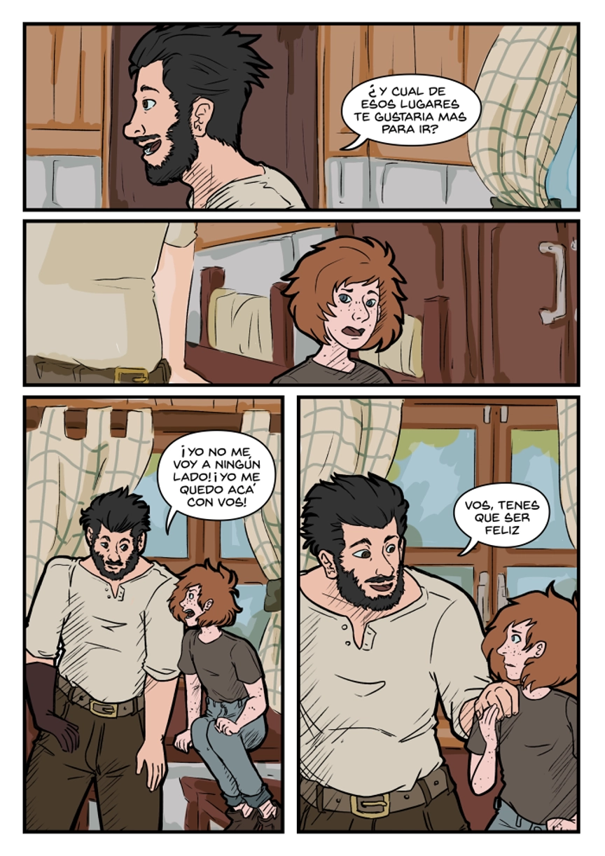 Pagina del cómic. La transcripción completa del contenido se encuentra debajo.