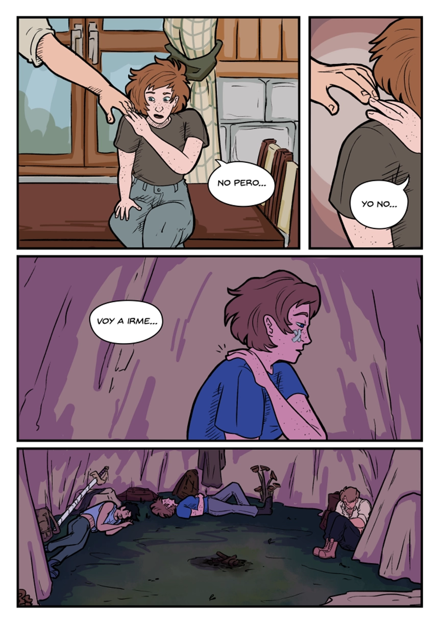 Pagina del cómic. La transcripción completa del contenido se encuentra debajo.
