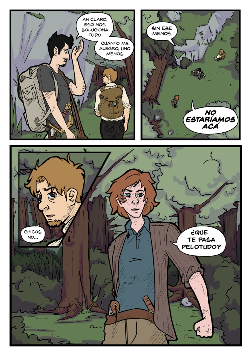 Pagina del cómic. La transcripción completa del contenido se encuentra debajo.