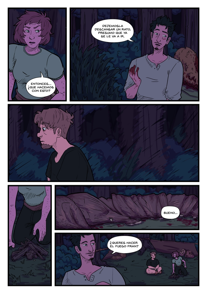 Pagina del cómic. La transcripción completa del contenido se encuentra debajo.