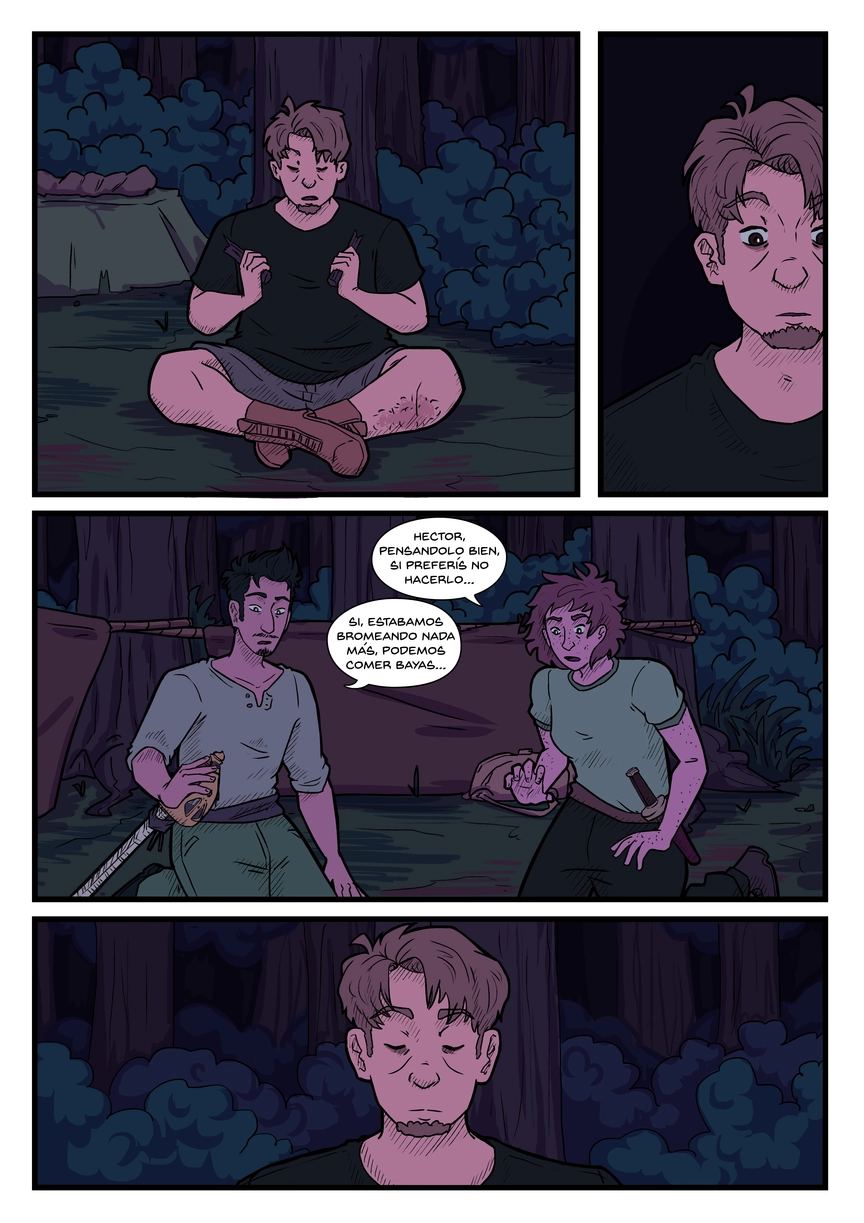 Pagina del cómic. La transcripción completa del contenido se encuentra debajo.