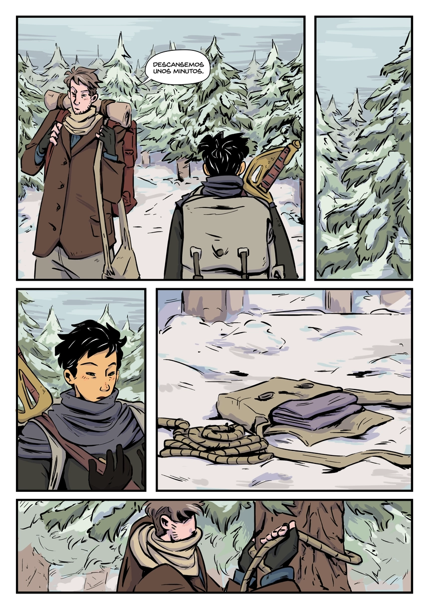 Pagina del cómic. La transcripción completa del contenido se encuentra debajo.