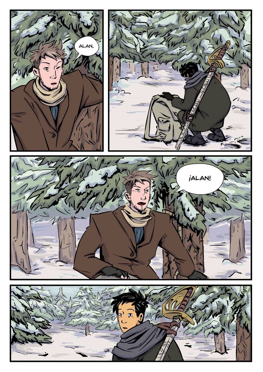 Pagina del cómic. La transcripción completa del contenido se encuentra debajo.