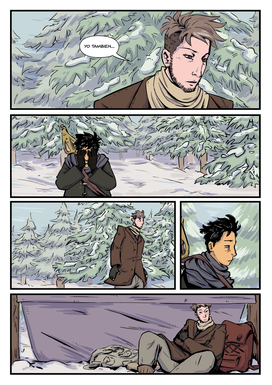 Pagina del cómic. La transcripción completa del contenido se encuentra debajo.