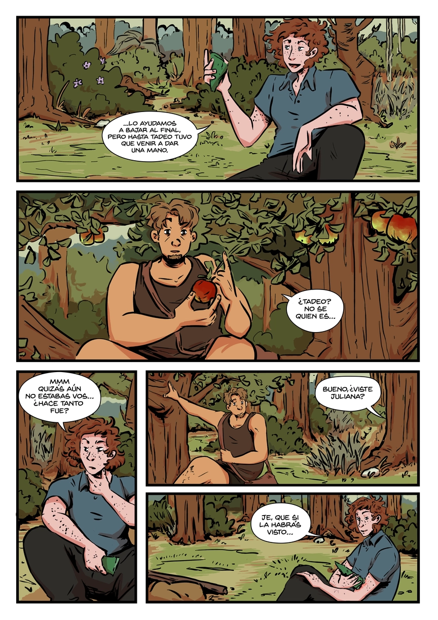 Pagina del cómic. La transcripción completa del contenido se encuentra debajo.