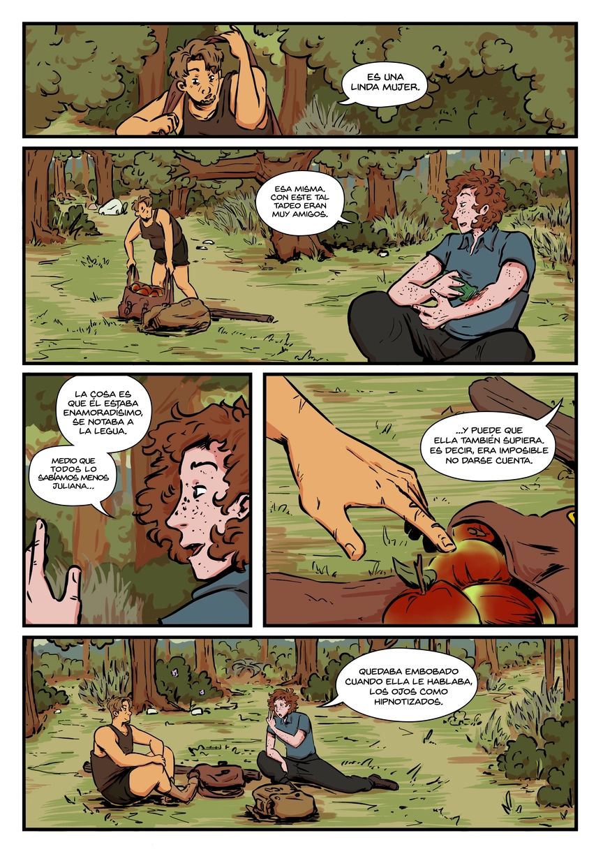 Pagina del cómic. La transcripción completa del contenido se encuentra debajo.