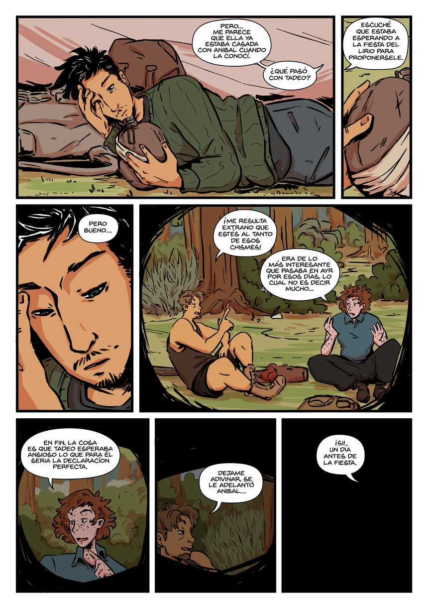 Pagina del cómic. La transcripción completa del contenido se encuentra debajo.