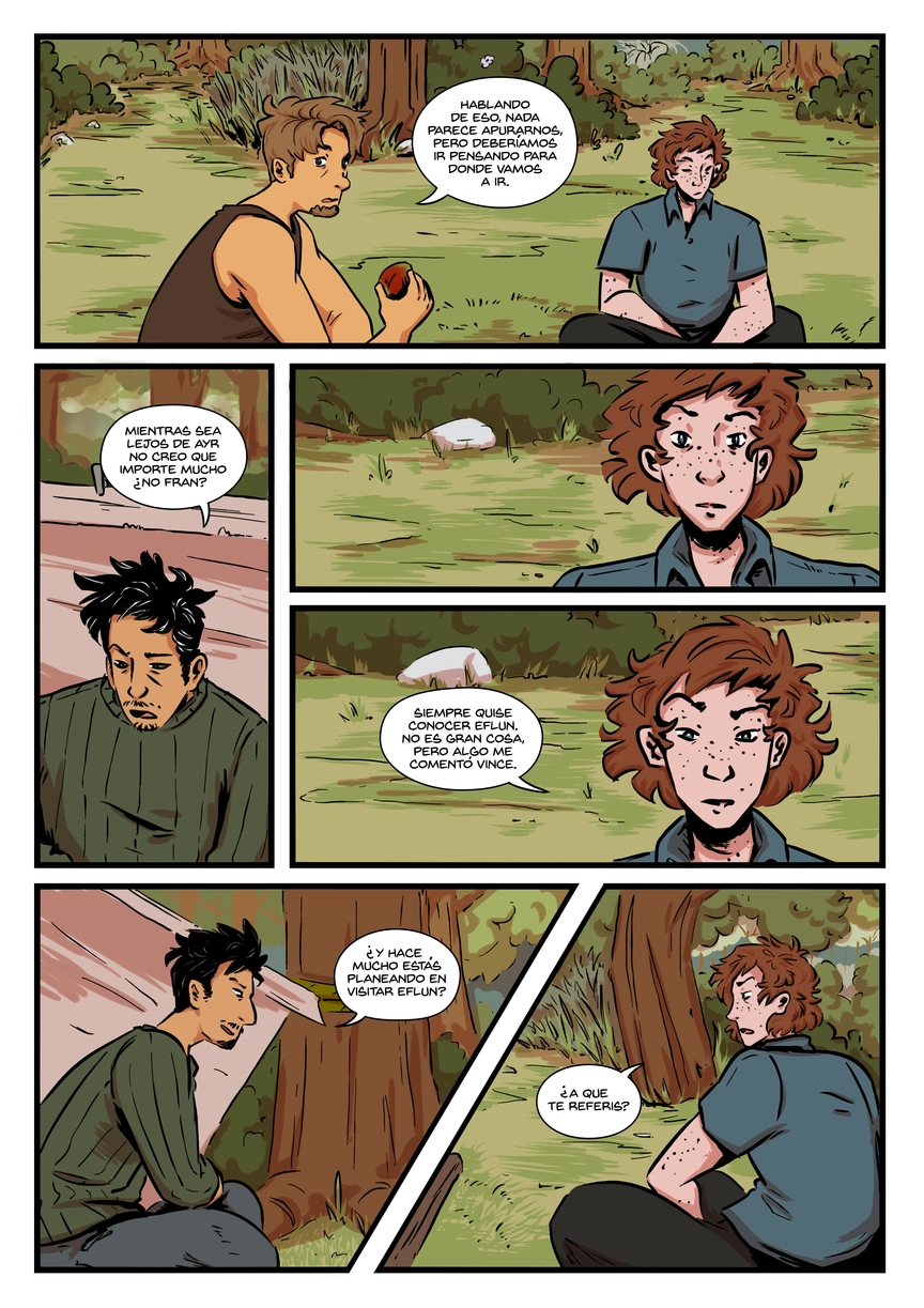 Pagina del cómic. La transcripción completa del contenido se encuentra debajo.