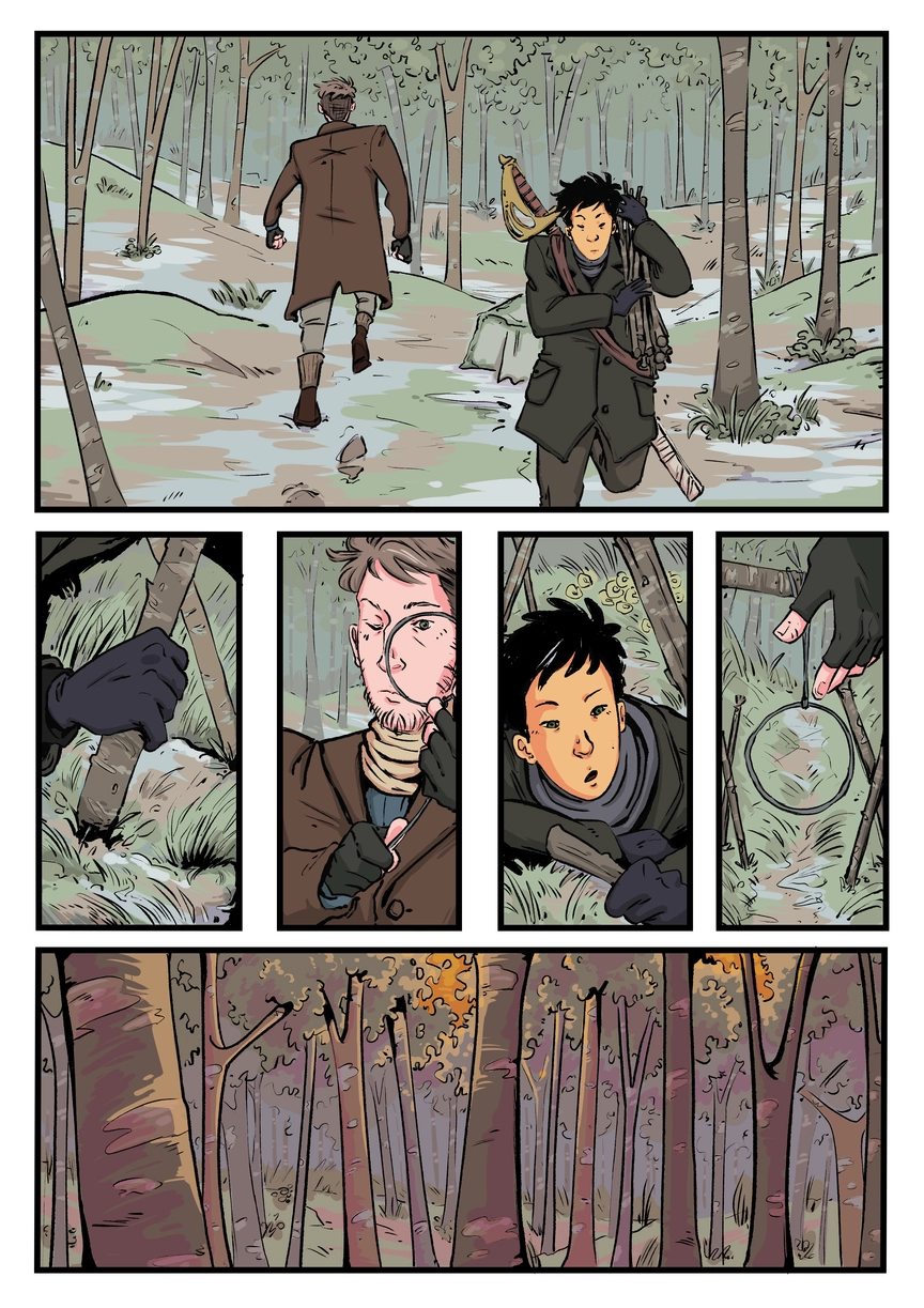 Pagina del cómic. La transcripción completa del contenido se encuentra debajo.