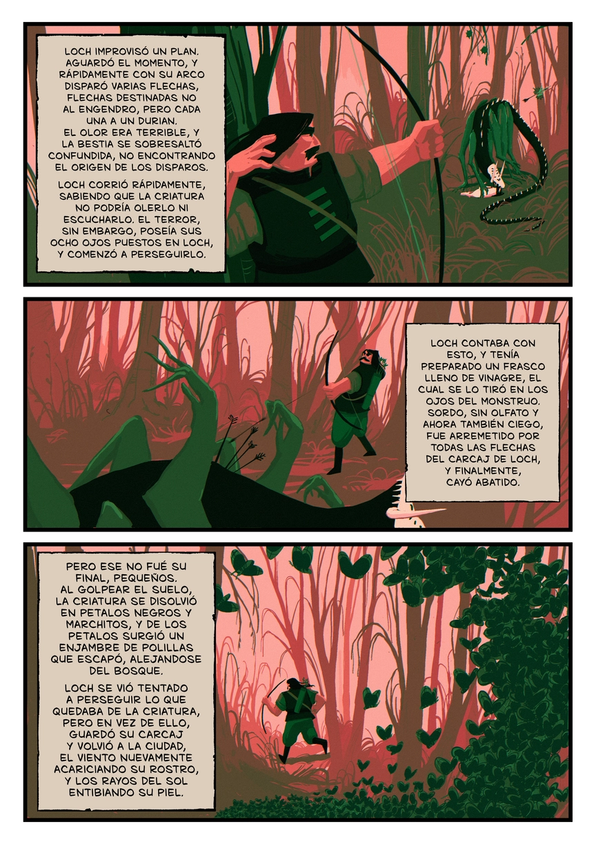 Pagina del cómic. La transcripción completa del contenido se encuentra debajo.