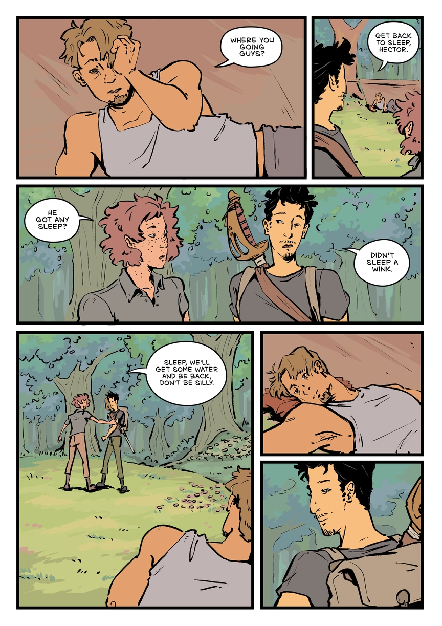 Comic page. Complete transcript for the content below.