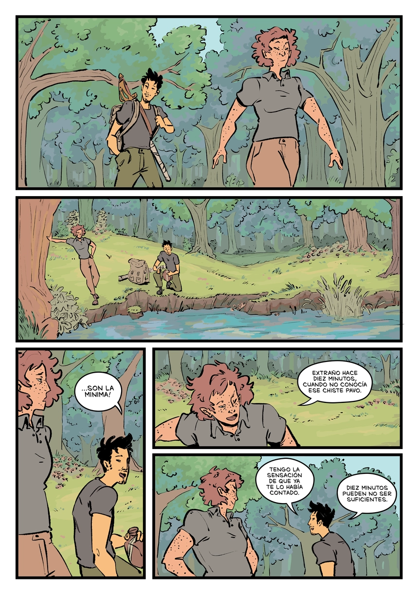 Pagina del cómic. La transcripción completa del contenido se encuentra debajo.