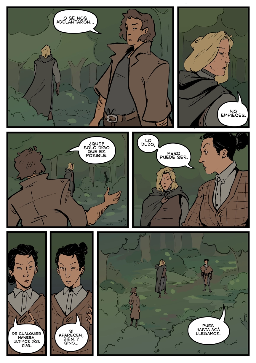 Pagina del cómic. La transcripción completa del contenido se encuentra debajo.