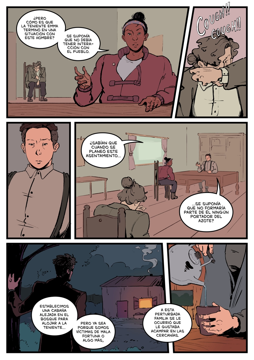 Pagina del cómic. La transcripción completa del contenido se encuentra debajo.