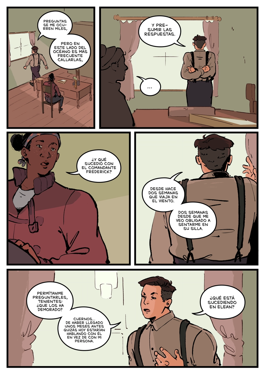 Pagina del cómic. La transcripción completa del contenido se encuentra debajo.